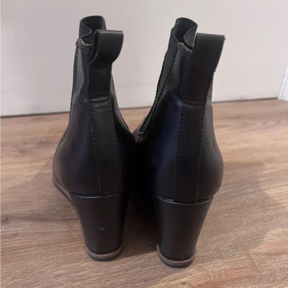 Black Wedge Ankle Boots - Picture 3 of 3